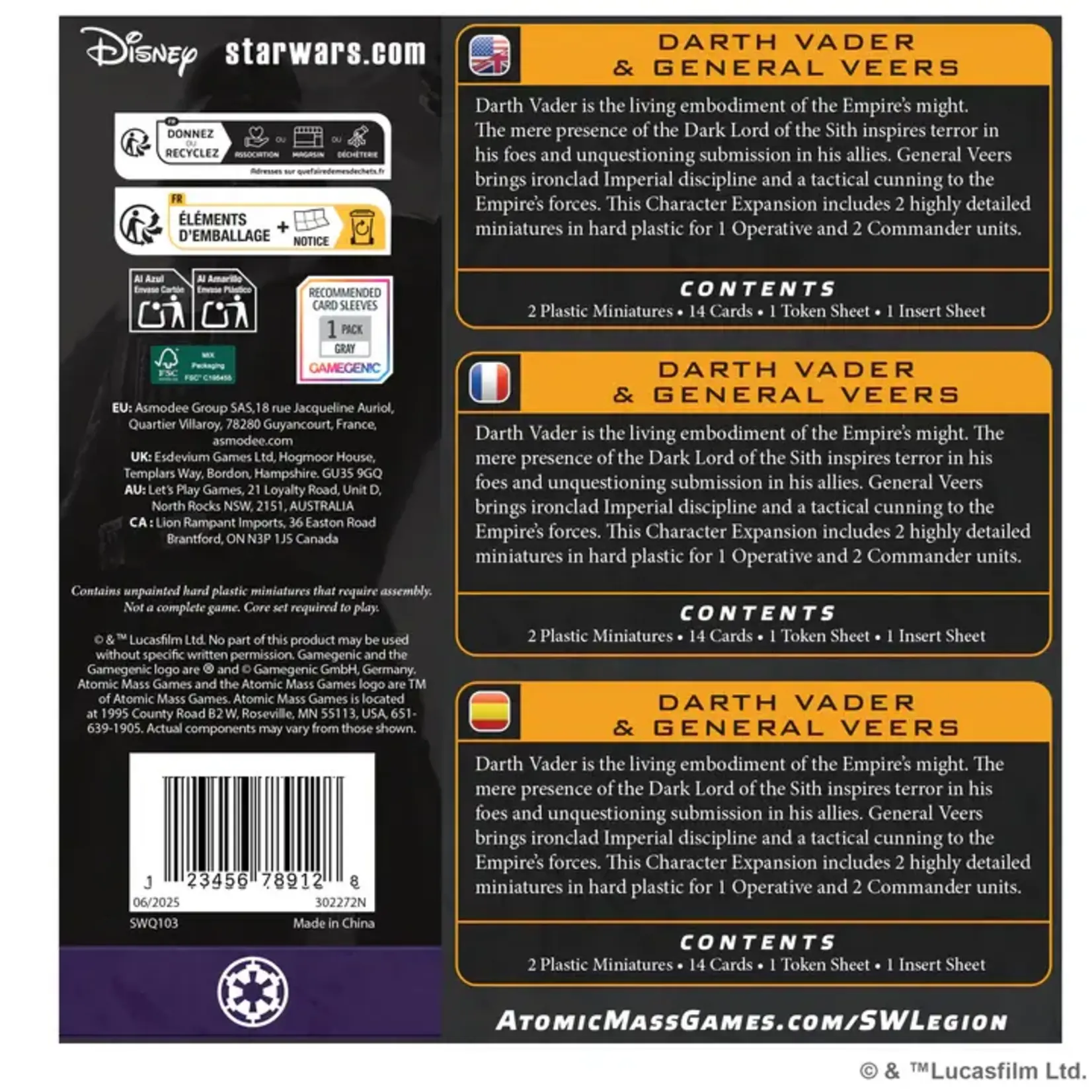 Darth Vader & General Veers - Star Wars: Legion (ML)