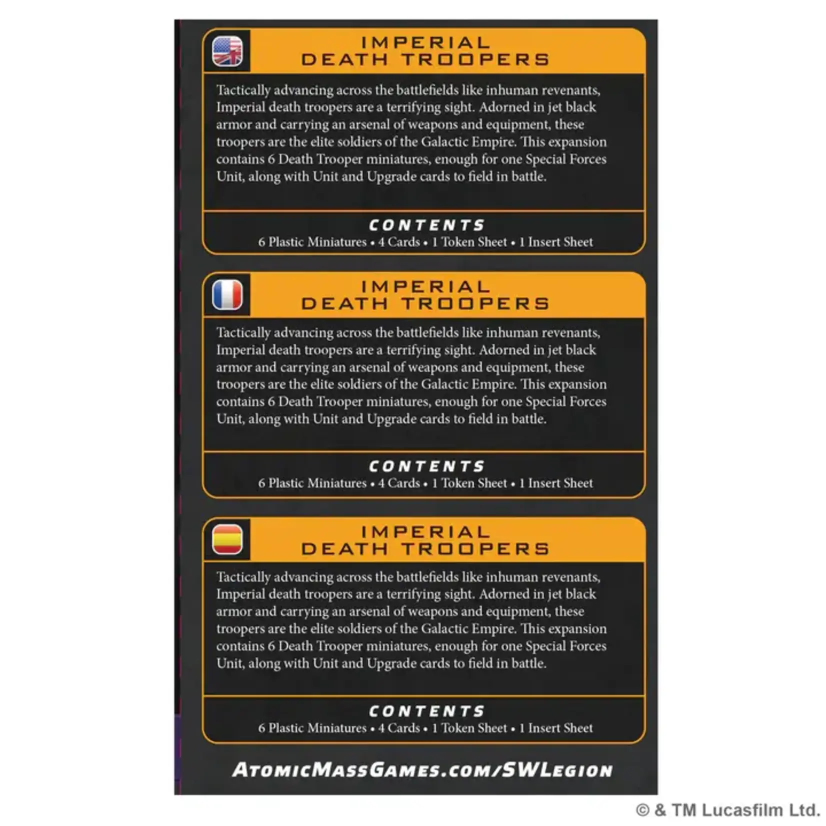 Imperial Death Troopers - Star Wars: Legion (ML) précommande (lancement le 15 mai)