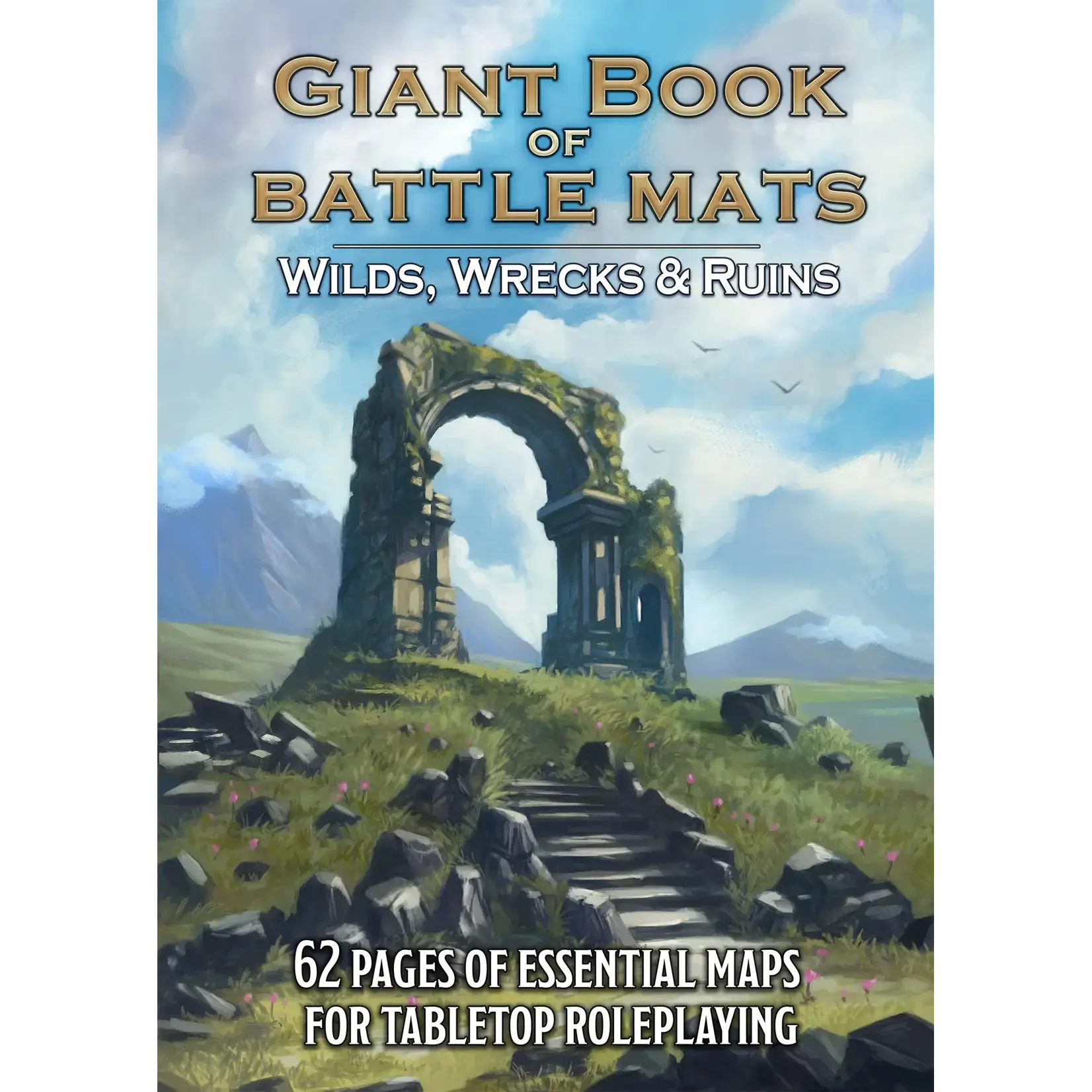 Giant Book of Battle Mats: Wild Wrecks & Ruins (17" x 12")