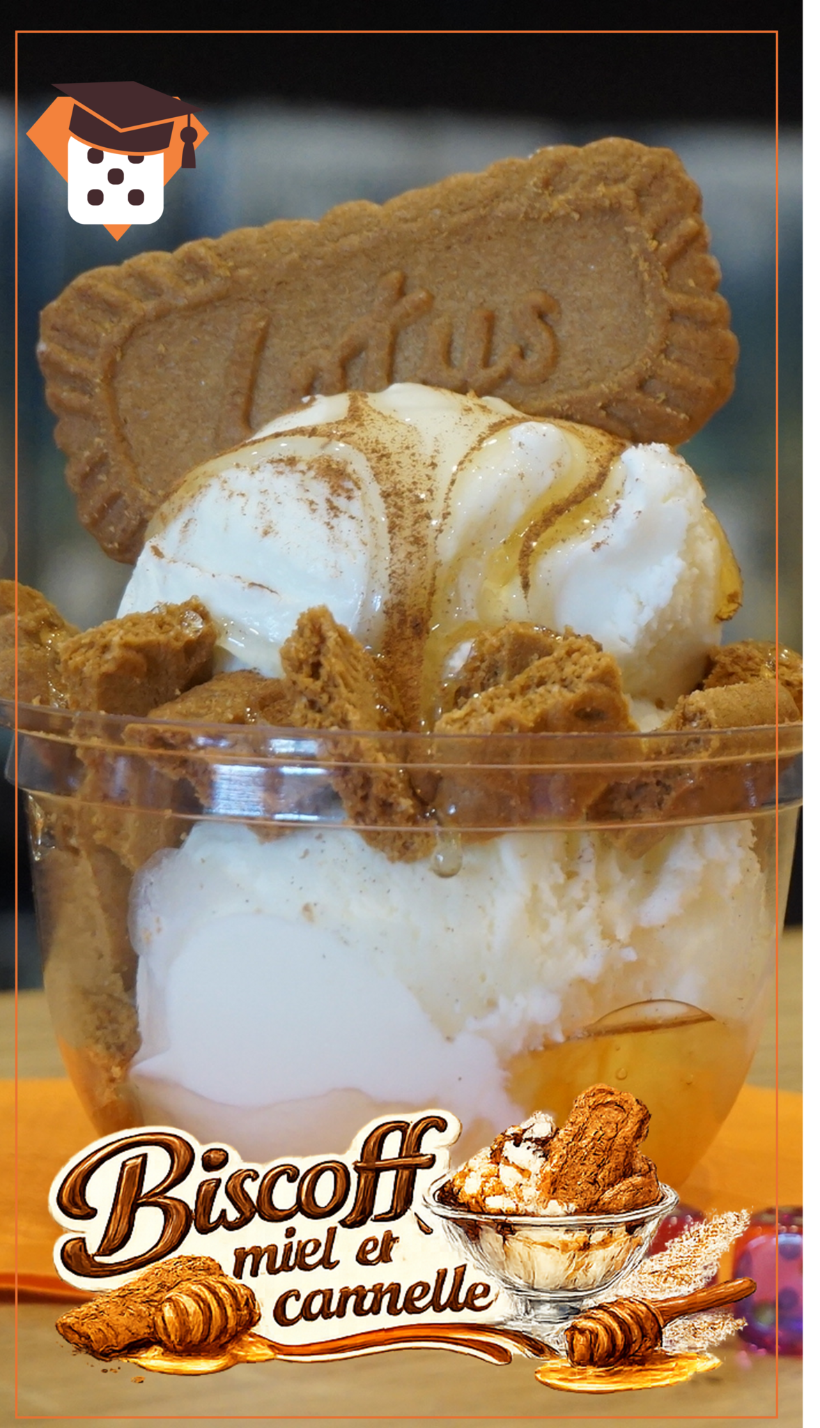 Biscoff, miel et cannelle
