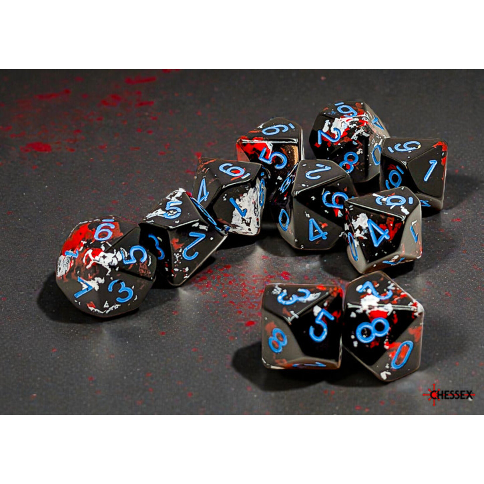 Ensemble de 10d10 Dark Side/blue de Chessex