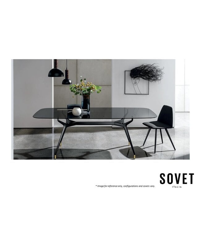 ARKOS SHAPED RECTANGULAR DINING TABLE.