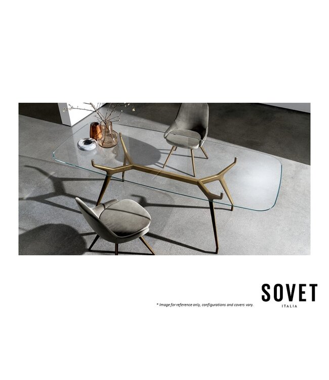 ARKOS SHAPED RECTANGULAR DINING TABLE.