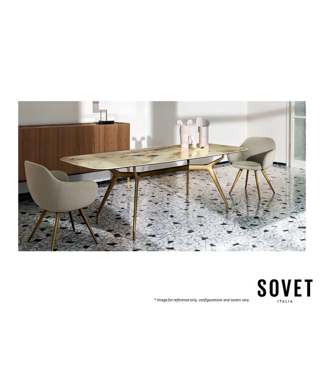 ARKOS SHAPED RECTANGULAR DINING TABLE.