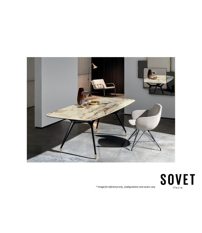 ARKOS SHAPED RECTANGULAR DINING TABLE.