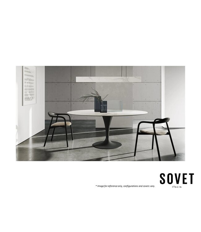SOVET FLUTE OVAL DINING TABLE.