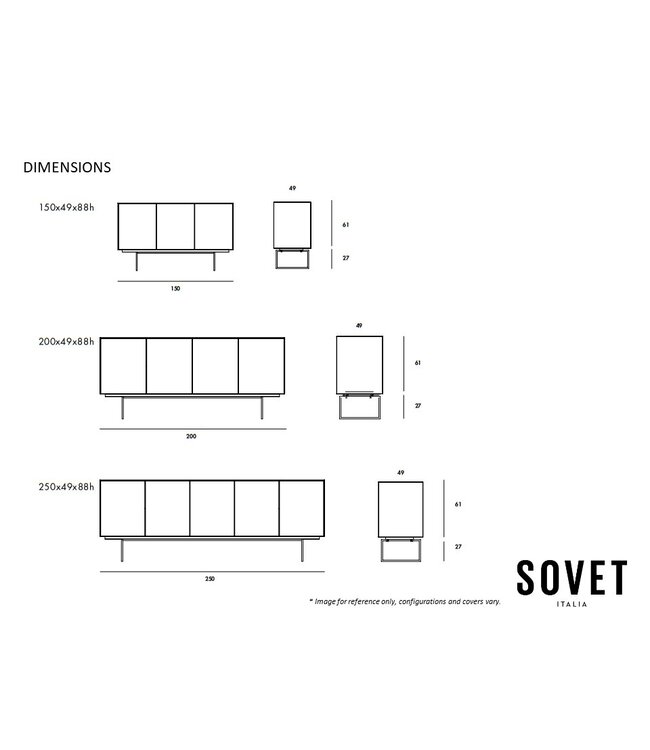 MAGDA 3 DOOR SIDEBOARD.