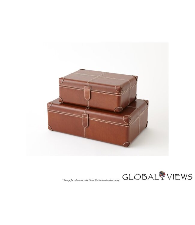 EMPORIUM HOME TIBURTINA BOX - COGNAC LEATHER.
