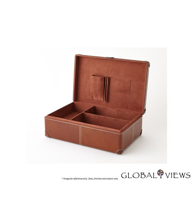 EMPORIUM HOME TIBURTINA BOX - COGNAC LEATHER.