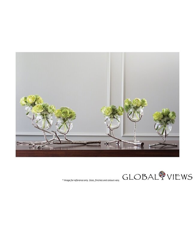 TWIG 3 VASE HOLDER BRASS.