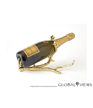 TWIG WINE BOTTLE HOLDER BRASS.