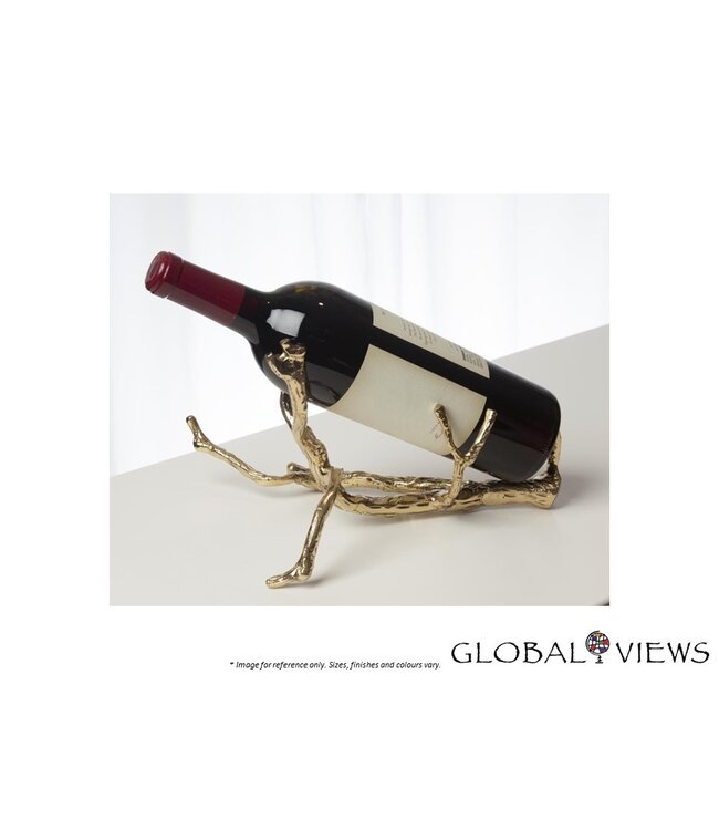 TWIG WINE BOTTLE HOLDER BRASS.