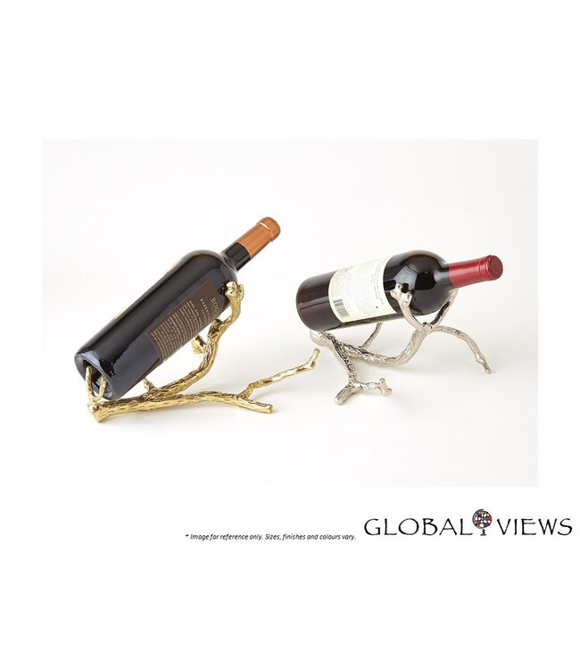 TWIG WINE BOTTLE HOLDER BRASS.