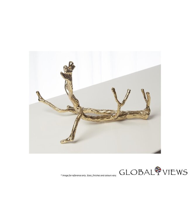 TWIG WINE BOTTLE HOLDER BRASS.