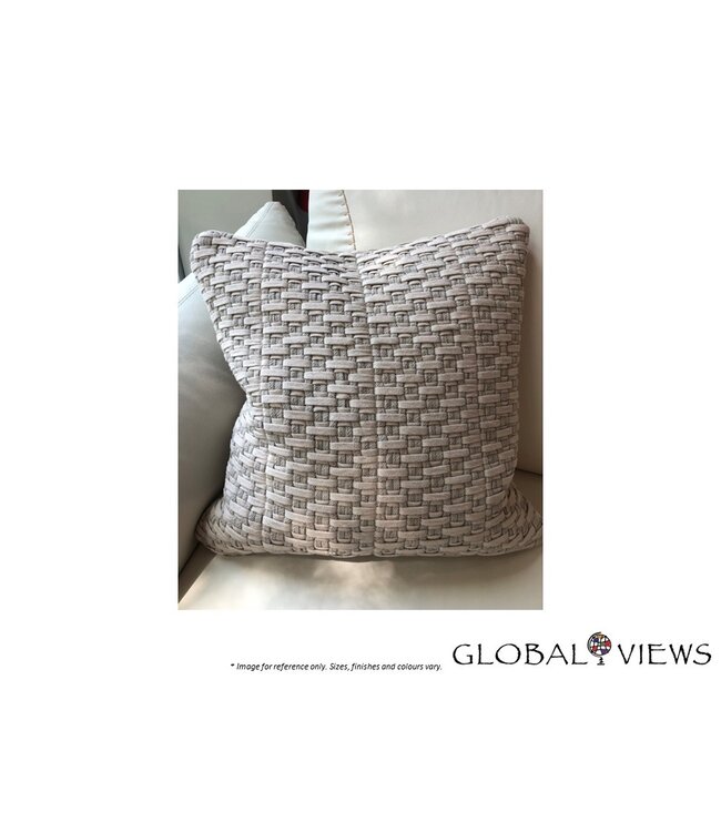 CHANNEL WOVEN PILLOW - BEIGE.