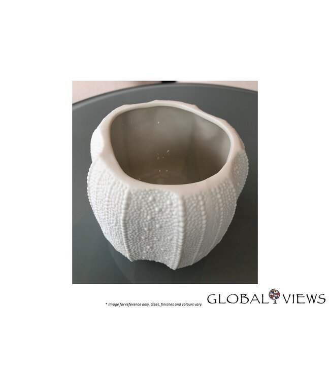 URCHIN VASE SHORT - BISQUE WHITE.