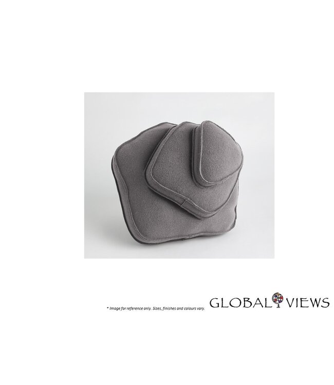 ROCK PILLOW - PEBBLE SHAPE GREY.
