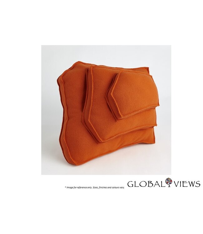 ROCK PILLOW - TRAPEZOID SHAPE ORANGE.