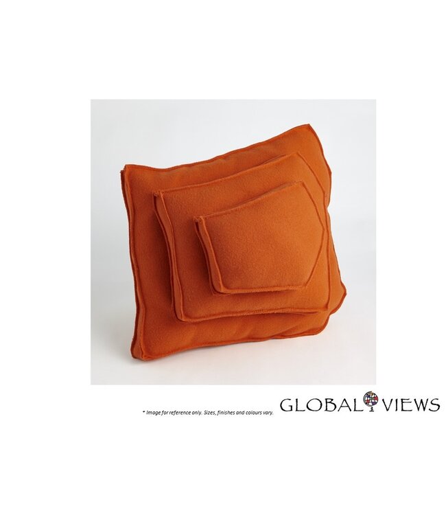 ROCK PILLOW - TRAPEZOID SHAPE ORANGE.