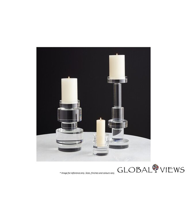 BRILLIANT ROUND PILLAR CANDEL HOLDER - LG.