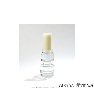 BRILLIANT ROUND PILLAR CANDEL HOLDER - SM. BRILLIANT ROUND PILLAR CANDEL HOLDER - SM.