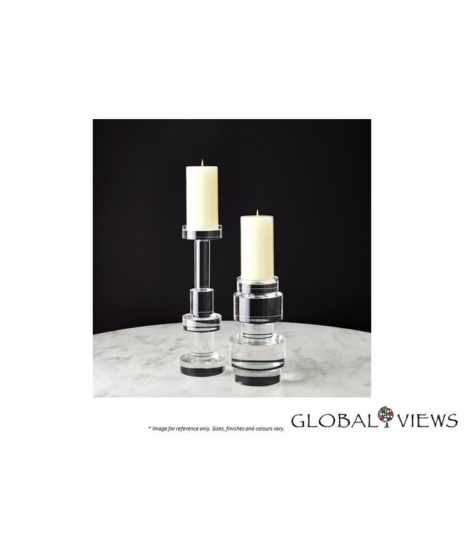 BRILLIANT ROUND PILLAR CANDEL HOLDER - SM.