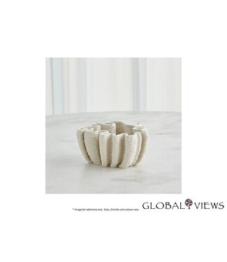 RIPPLE 3D PRINTED VASE - MATTE WHITE SMALL.