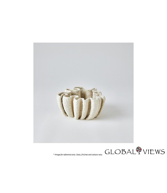 RIPPLE 3D PRINTED VASE - MATTE WHITE SMALL.