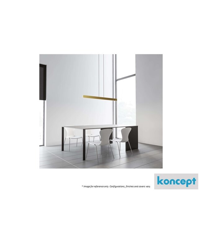 SUB LINEAR PENDANT - SOFT WARM LIGHT, GOLD BAR.