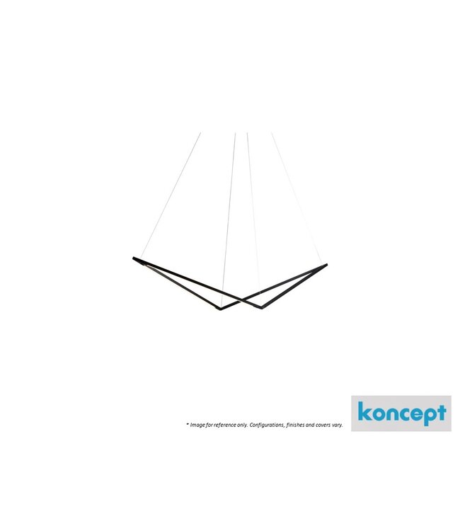 Z-BAR PENDANT BIRD24'', SOFT WARM LIGHT, MATTE BLACK BARS.