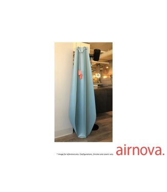 AIRNOVA PLISSE LEATHER VASE 04 - TEA LEAVE GREEN C215.