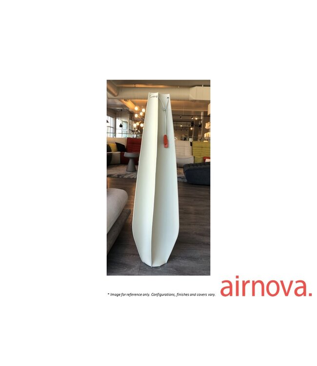 AIRNOVA PLISSE LEATHER VASE 04 - ICE BEIGE C164.