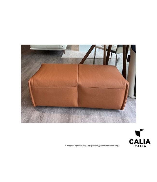 CALIA ITALIA TANGO SMALL OTTOMAN LEATHER.