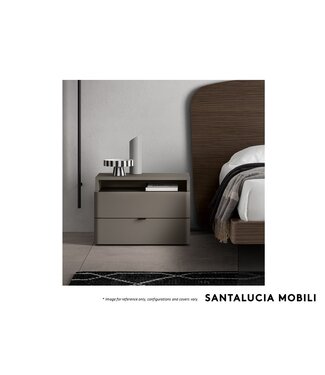 SANTA LUCIA MOBILI QUARZO NIGHTSTAND - ECO LIMO BEIGE GREY.