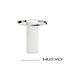 WESTHILL INTERIORS PILLAR SIDE TABLE - WHITE/SILVER.