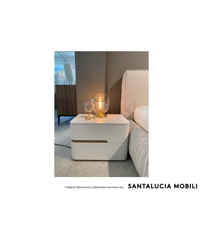 OPALE NIGHTSTAND LEFT - WHITE/WOOD.