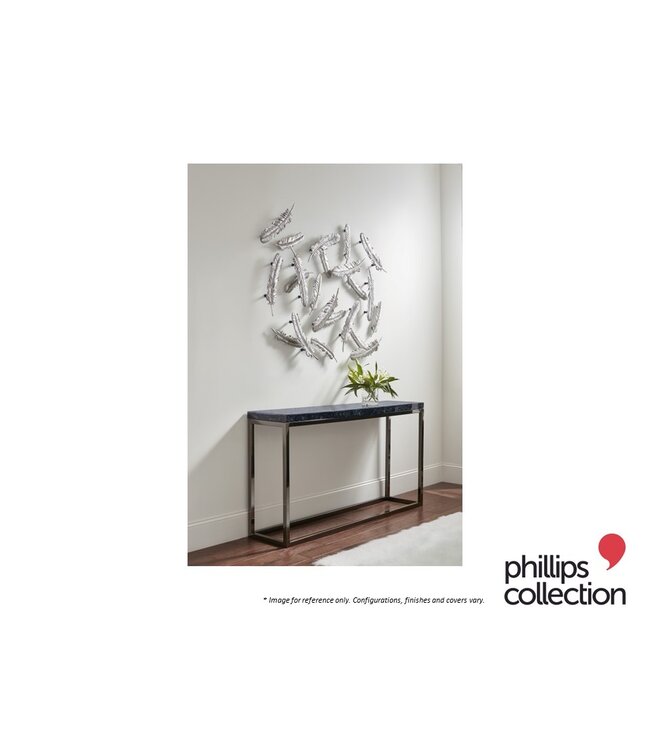 FEATHER WALL ART SMALL SILVER.