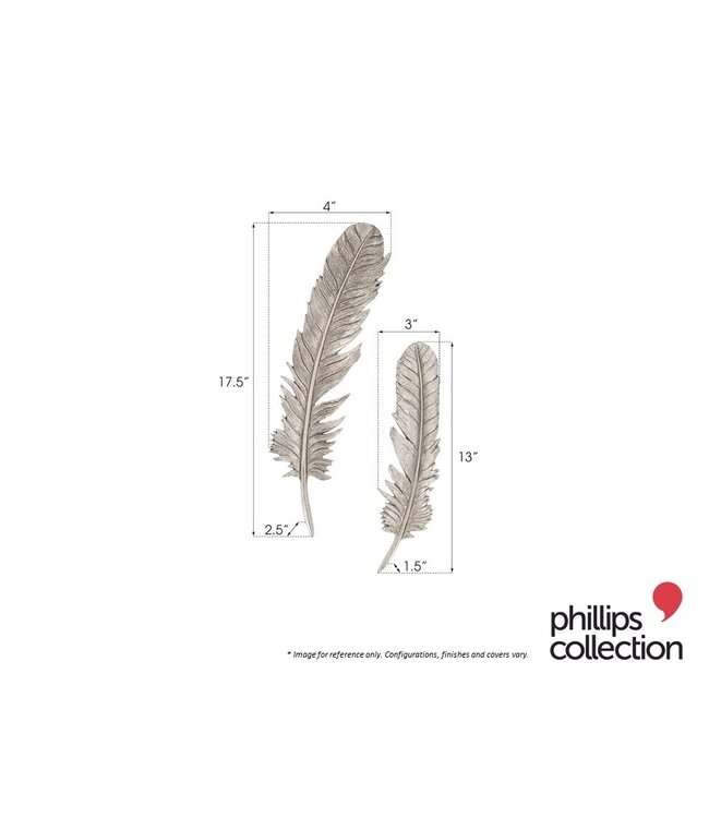 FEATHER WALL ART SMALL SILVER.