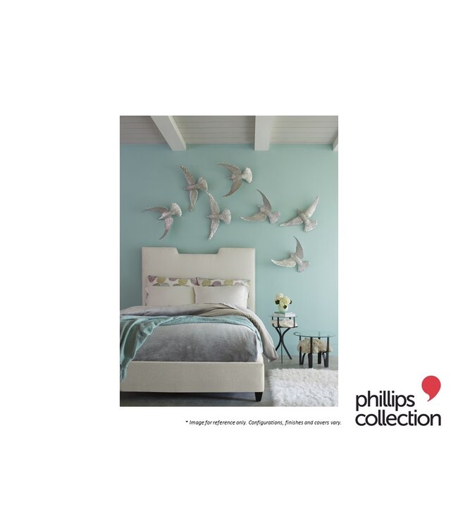 DOVE WALL DECOR -FLAT WINGS - SILVER.