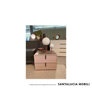 SANTA LUCIA MOBILI ONICE NIGHTSTAND - WOOD GREY/PINK.
