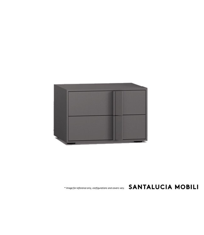 SANTA LUCIA MOBILI QUADRO DARSENA 2 DRAWER NIGHTSTAND RIGHT HANDLE - ECO MARNA.