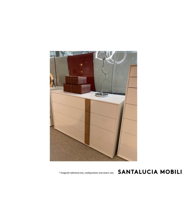 QUADRO 12 4 DRAWER DRESSER RIGHT - WHITE/WOOD.