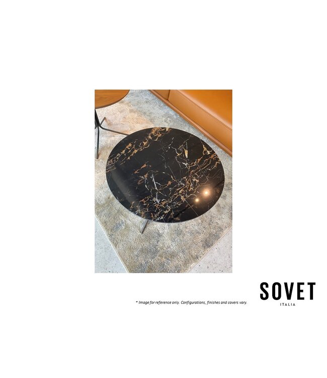 GENIUS ROUND COFFEE TABLE - PORTORO CERAMIC TOP.