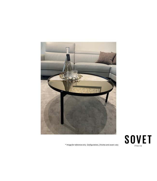 CAMPOS TWO TONE COFFEE TABLE - ANTIQUE CERAMIC.