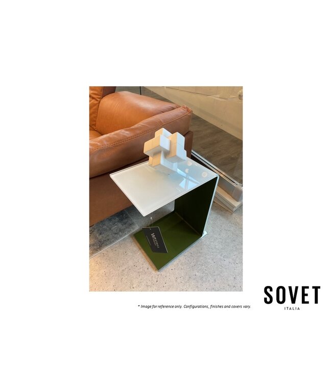 SWAN SIDE TABLE - WHITE/GREEN.