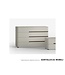 SANTA LUCIA MOBILI OPALE 4 DRAWER DRESSER RIGHT - WHITE/WOOD.