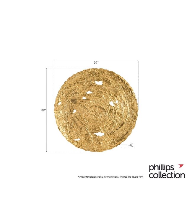 MOLTEN DISC WALL ART LARGE - GOLD.