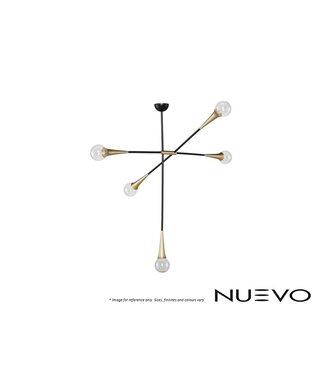 TRISTAN 5 PENDANT - BLACK/ GOLD.