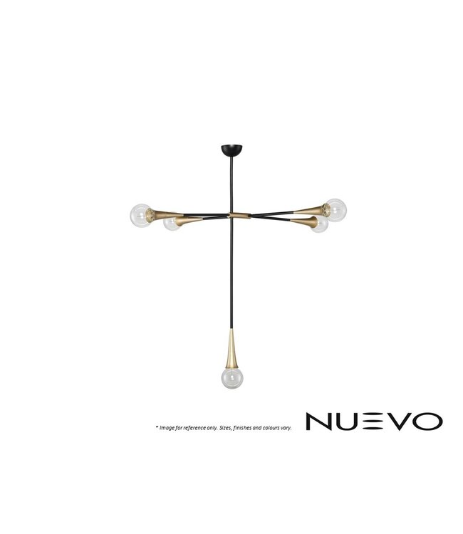 TRISTAN 5 PENDANT - BLACK/ GOLD.