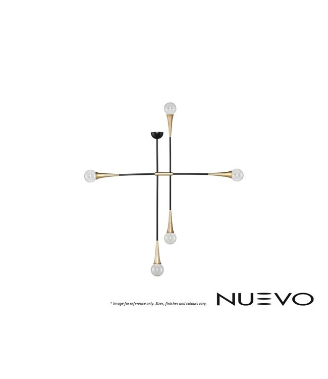 TRISTAN 5 PENDANT - BLACK/ GOLD.